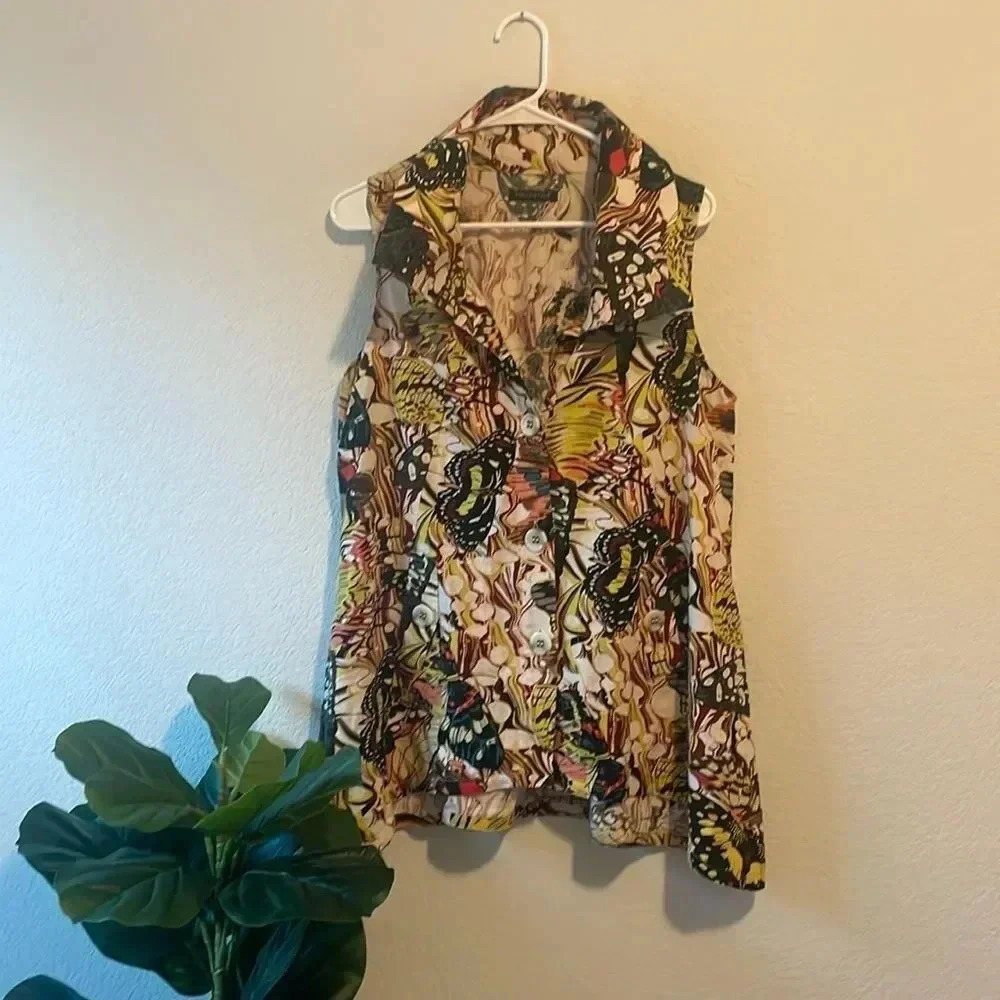 For Cynthia linen blend tunic